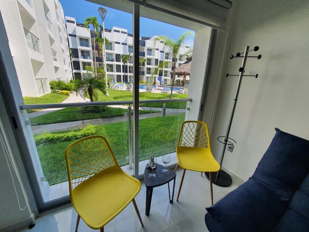 Departamento De Lujo En Manzanillo, Planta Baja Frente A La Alberca Apartamento Exterior foto