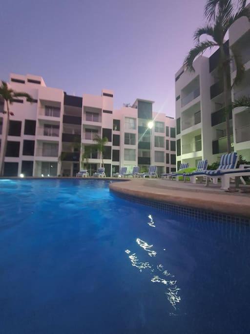 Departamento De Lujo En Manzanillo, Planta Baja Frente A La Alberca Apartamento Exterior foto